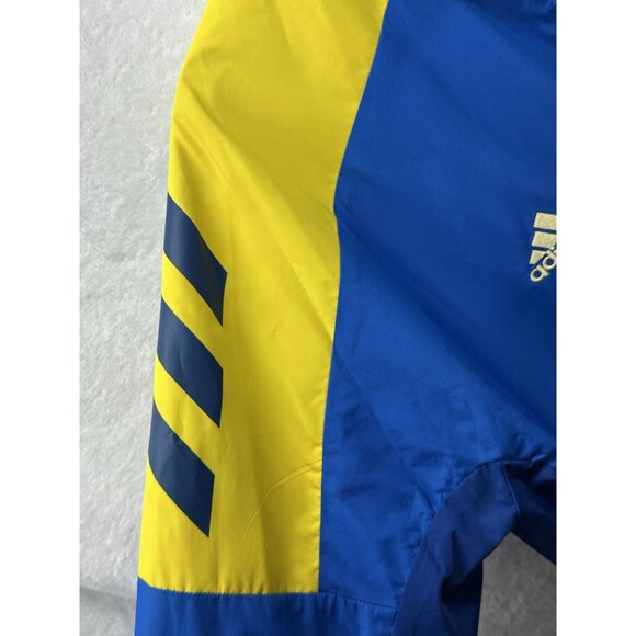 Adidas Boston Marathon 2021 Jacket Men’s M Blue Yellow Primeblue B.A.A. 26.2 - Picture 6 of 11